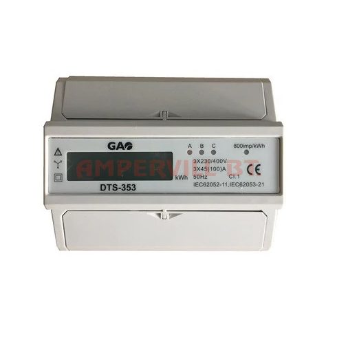 Fogyasztásmérő GAO 5257H 3F sínes Digitális
