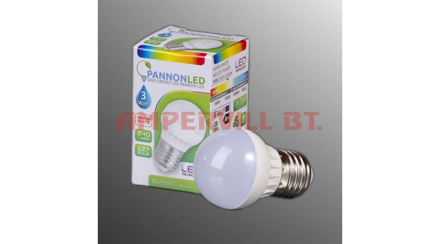 PannonLed E27 3W LED Izzó WW 250lm 3037 Ampervill villamos