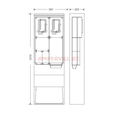 Hensel HB 33K0FE-U  1/3F Nappali + Vezérelt LEÁSHATÓ fogyasztásmérő