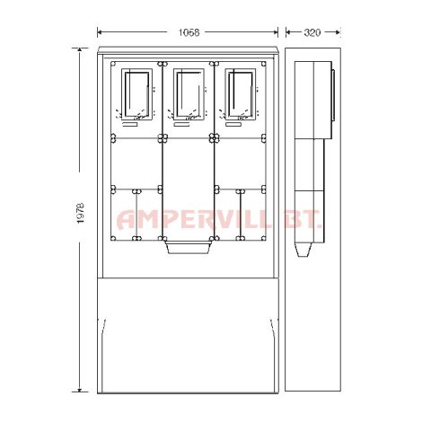 Hensel HB 333KFE-U  Nappali + Vezérelt + H-tarifa LEÁSHATÓ fogyasztásmérő