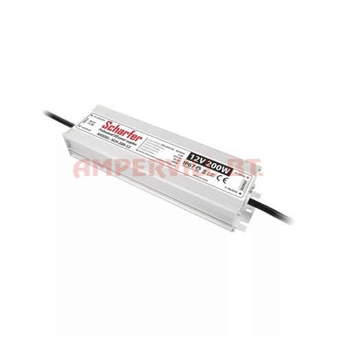 LED TRAFÓ 200W 12V IP67 SCH-200-12 Scharfer