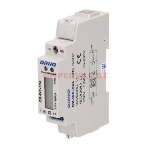 ORNO Digitális fogyasztásmérő 1fázisú 80A 230V/400V  OR-WE-504